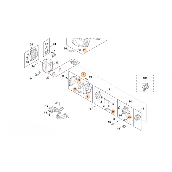 STIHL  Koło łopatkowe wentylatora FA03 600 3200